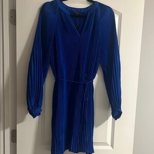 Banana Republic Blue Wrap Dress with Bishop Sleeves